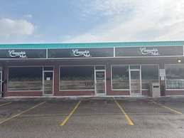 Cannabis Hut Albion Road Etobicoke storefront at 900 Albion Road with signage and entrances