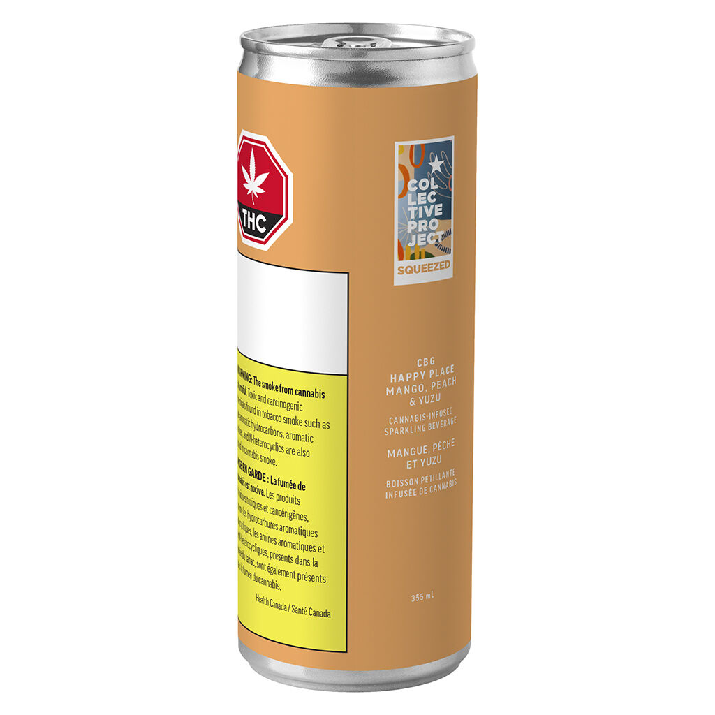 Collective Project Happy Place CBG Mango Peach Yuzu cannabis beverage can