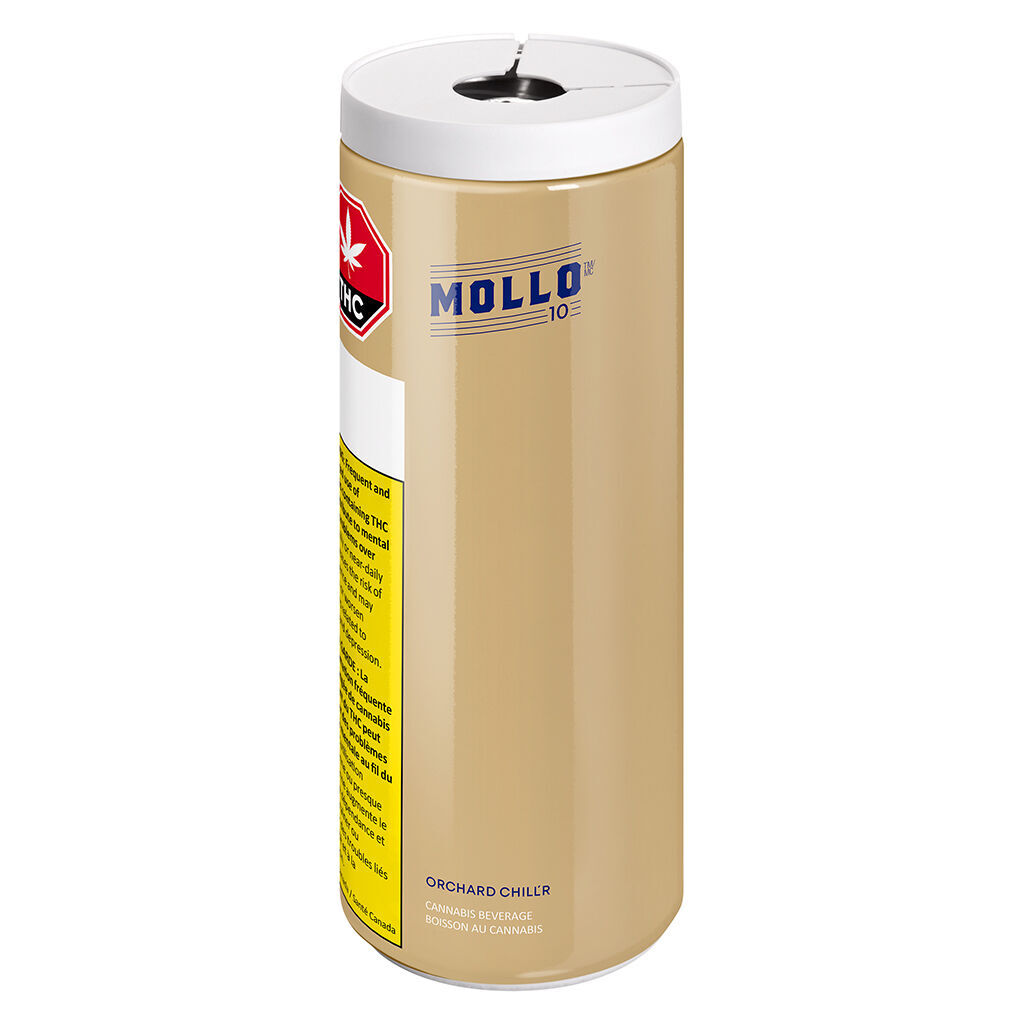 MOLLO Orchard Chillr cannabis beverage can with THC and CBG infusion