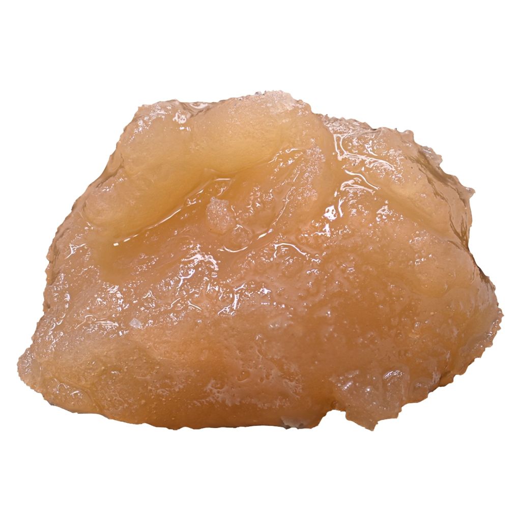 Nugz Bubble Up Fresh Frozen Hash Rosin with a soft, creamy texture and glossy, terpene-rich surface.
