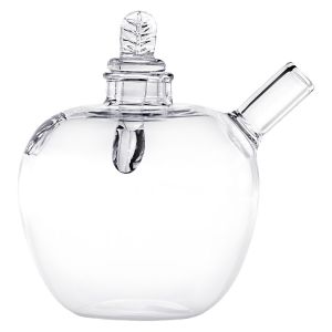 Nugz Happle glass hash pipe clear apple-shaped cannabis accessory