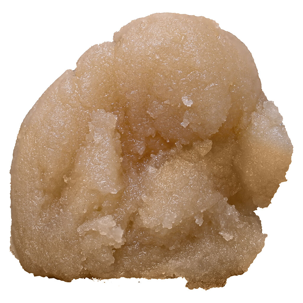 Nugz Triple Burger Fresh Frozen Hash Rosin with a creamy, granular texture and terpene-rich appearance.