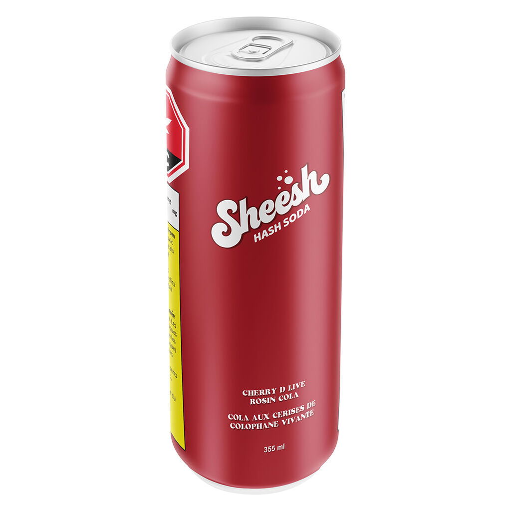 Sheesh Hash Soda Cherry D live rosin cola cannabis beverage can 355ml