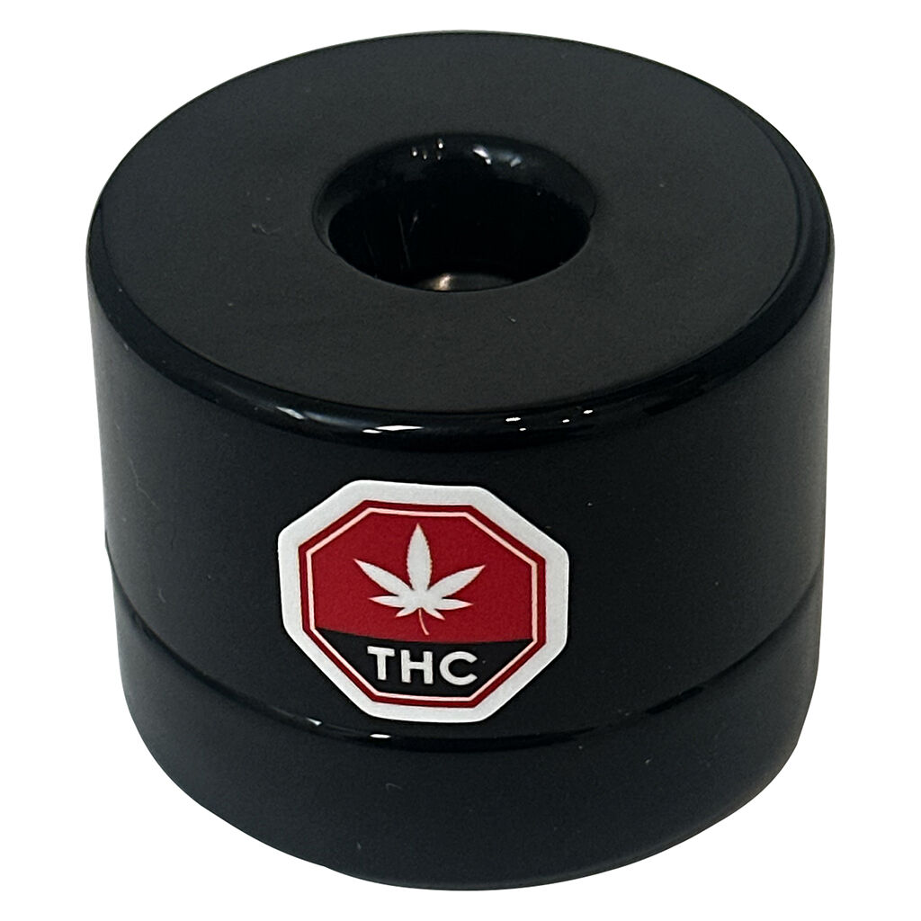 UNLICENSED PRODUCER Single Source Live Rosin 1g in a black jar with THC symbol on the front.